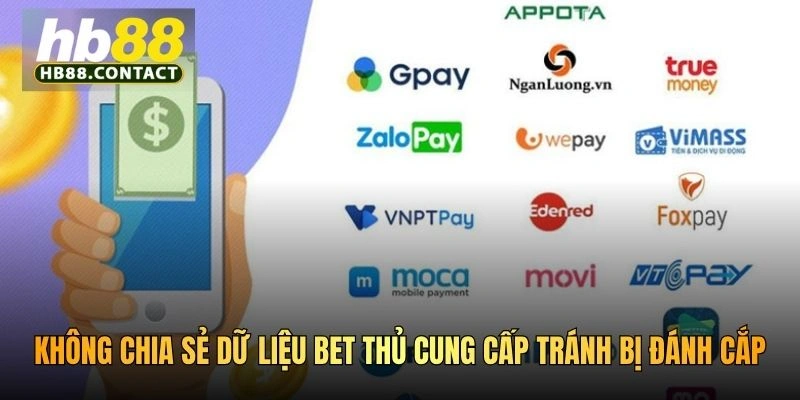 Không chia sẻ dữ liệu bet thủ cung cấp tại nhà cái tránh bị đánh cắp