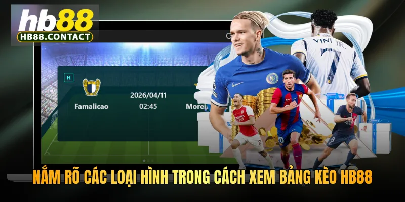 Cách Xem Bảng Kèo HB88 - Hướng Dẫn Soi Kèo Chuẩn 2026 4 Nắm rõ các loại hình trong cách xem bảng kèo HB88
